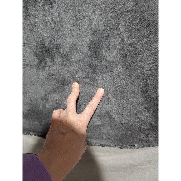 PAC SUN Mens XL Gray Tie Dyed Longer Fit Button Up Casual Long Sleeve Overshirt - Picture 5 of 7